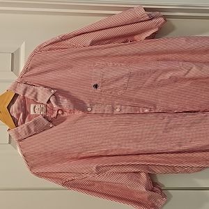Brooks Brothers Red/White striped button shirt, Size XXL